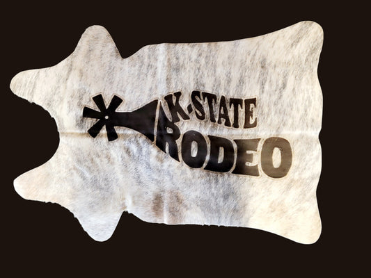 K-State Rodeo Logo Cowhide